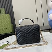 Gucci GG Marmont Mini Top Handle Bag Black - 17x13x6cm - 2