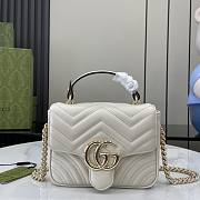 Gucci GG Marmont Mini Top Handle Bag White - 17x13x6cm - 1