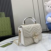 Gucci GG Marmont Mini Top Handle Bag White - 17x13x6cm - 5