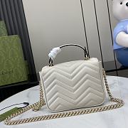 Gucci GG Marmont Mini Top Handle Bag White - 17x13x6cm - 3