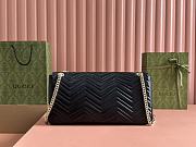 Gucci GG Marmont Medium Leather Shoulder Bag Black - 40x21x8.5cm - 6