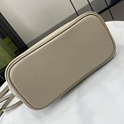 Gucci Ophidia Mini Tote Bag Beige And White - 22x18x10cm - 6