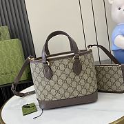 Gucci Ophidia Mini Tote Bag Beige And Ebony - 22x18x10cm - 2