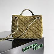 Bottega Veneta Small Andiamo Intrecciato Suede Olive - 25x20x10cm - 6