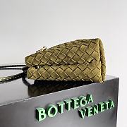 Bottega Veneta Small Andiamo Intrecciato Suede Olive - 25x20x10cm - 5