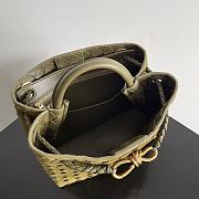 Bottega Veneta Small Andiamo Intrecciato Suede Olive - 25x20x10cm - 3