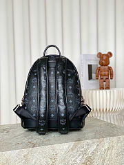 MCM Stark Backpack In Visetos Black - 33x13x26cm - 3