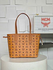 MCM Liz Double Sided Shopper In Visetos Cognac - 29x14x25cm - 4