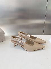 Jimmy Choo Amel 50 Macaron Nappa Leather Sling Back Pumps Beige 50mm - 6