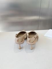 Jimmy Choo Amel 50 Macaron Nappa Leather Sling Back Pumps Beige 50mm - 5