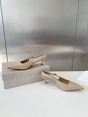 Jimmy Choo Amel 50 Macaron Nappa Leather Sling Back Pumps Beige 50mm - 3