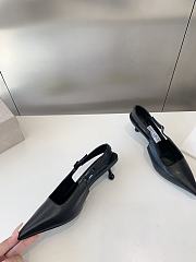 Jimmy Choo Amel 50 Macaron Nappa Leather Sling Back Pumps Black 50mm - 6