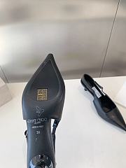 Jimmy Choo Amel 50 Macaron Nappa Leather Sling Back Pumps Black 50mm - 3