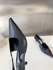 Jimmy Choo Amel 50 Macaron Nappa Leather Sling Back Pumps Black 50mm - 2