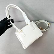 Prada Galleria Saffiano Leather Mini Bag White - 20x13.5x9.5cm - 3