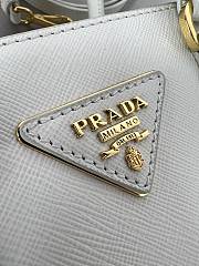 Prada Galleria Saffiano Leather Mini Bag White - 20x13.5x9.5cm - 5