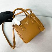 Prada Galleria Saffiano Leather Mini Bag Brown - 20x14.5x9.5cm - 1