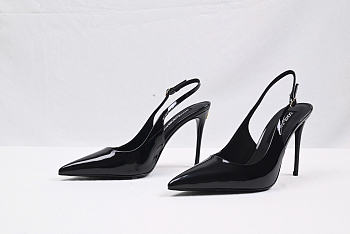 Dolce & Gabbana Patent Leather Cardinale Slingbacks Black 60mm