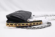 Chanel 19 Clutch With Chain Shiny Lambskin Gold Tone SilverTone Ruthenium Finish Metal - 19cm - 6