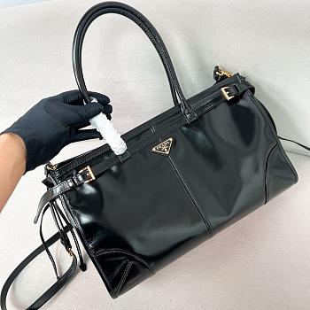 Prada Large Leather Handbag Black - 38x24x12cm