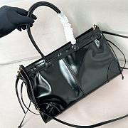 Prada Large Leather Handbag Black - 38x24x12cm - 3