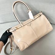 Prada Large Leather Handbag Travertine - 38x24x12cm - 1