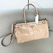 Prada Large Leather Handbag Travertine - 38x24x12cm - 2