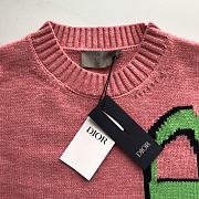 Dior And Lewis Hamilton Sweater Pink Virgin Wool And Cashmere Intarsia - 6