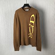 Dior And Lewis Hamilton Sweater Brown Virgin Wool And Cashmere Intarsia - 1