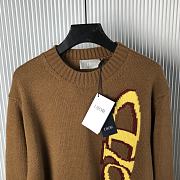 Dior And Lewis Hamilton Sweater Brown Virgin Wool And Cashmere Intarsia - 3