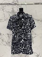 YSL Floral Jersey Shirt Dress - 1