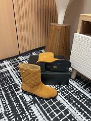 Chanel Short Boots Quilted Suede Caramel - 6