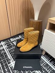 Chanel Short Boots Quilted Suede Caramel - 2