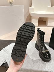 Chanel Short Boots Leather Black  - 4