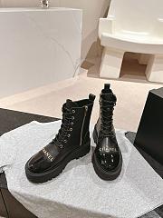 Chanel Short Boots Leather Black  - 3