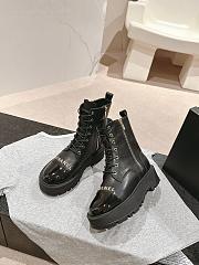 Chanel Short Boots Leather Black  - 2