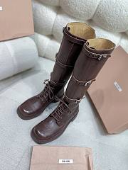 Miumiu Leather Boots Cocoa Brown 35mm - 1