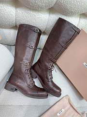 Miumiu Leather Boots Cocoa Brown 35mm - 2