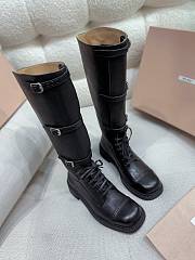 Miumiu Leather Boots Black 35mm - 5