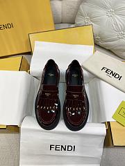 Fendi Filo Brown Leather Loafers Brown 35mm - 1