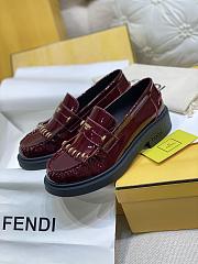 Fendi Filo Brown Leather Loafers Brown 35mm - 4