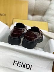 Fendi Filo Brown Leather Loafers Brown 35mm - 3