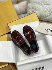 Fendi Filo Brown Leather Loafers Brown 35mm - 2