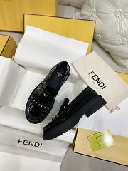 Fendi Filo Brown Leather Loafers Black 35mm - 3