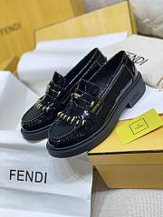 Fendi Filo Brown Leather Loafers Black 35mm - 6