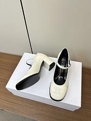 Celine Lily Perforated Triomphe Babies White Patent Calfskin - 3