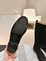 Chanel High Boots Black Suede CC Turnlock - 6