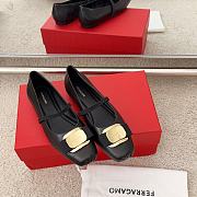 Ferragamo New Vara Plate Ballet Flat Black Nappa 5mm - 1