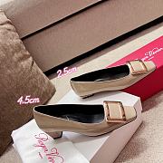 Roger Vivier Belle Vivier Pumps/ Ballerinas In Beige Patent Leather 45mm/ 25mm - 2