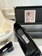 Jimmy Choo Ravi Flat Black Patent Leather Shoes 20mm - 6